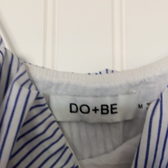 DO + BE Blue Spaghetti Strap Ruffle Top - Picture 4 of 4